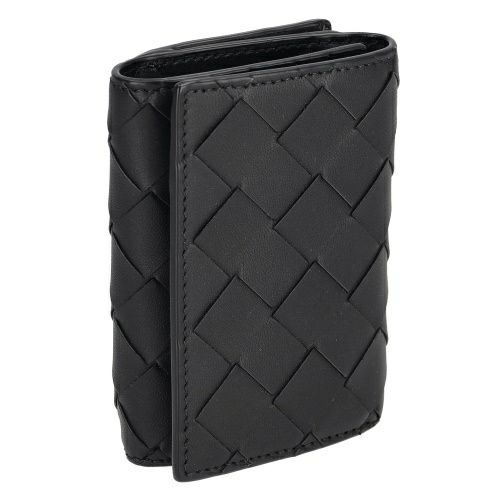 ボッテガヴェネタ 三つ折り財布 レディース イントレチャート ブラック  