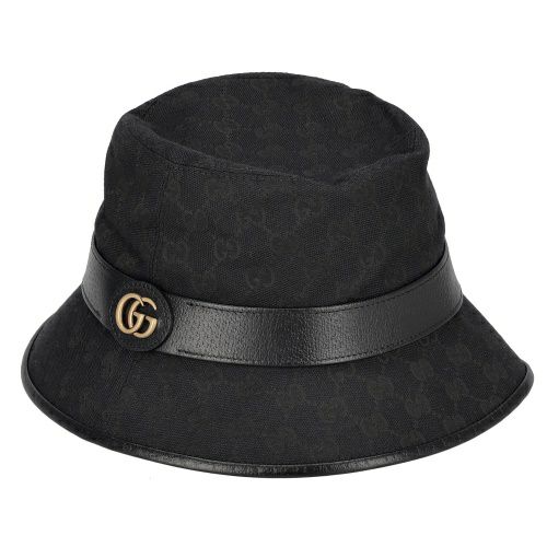 グッチ ハット メンズ ダブルG付き GGキャンバス バケットハット ブラック GUCCI 576587 4HG53 1060 | GINZA  LoveLove（ラブラブ）