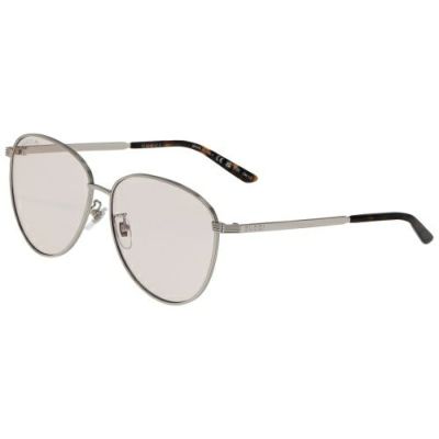 グッチ サングラス メンズ レディース ユニセックス ティアドロップ型 シルバー GUCCI GG0945SA 005