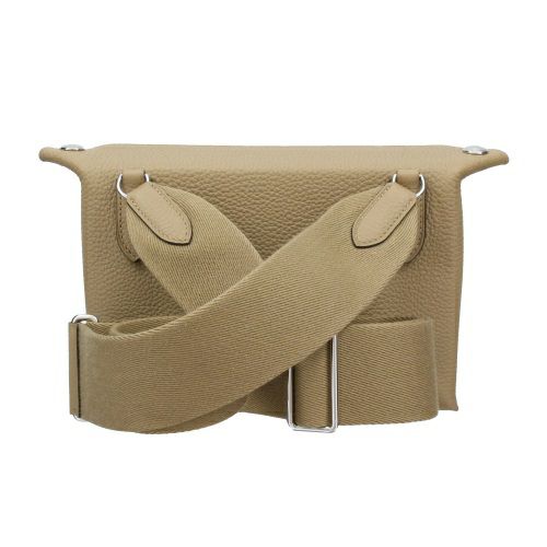エルメス ウィドポッシュ ベージュドワイマール トゴ シルバー金具 B刻印 HERMES VIDE POCHES