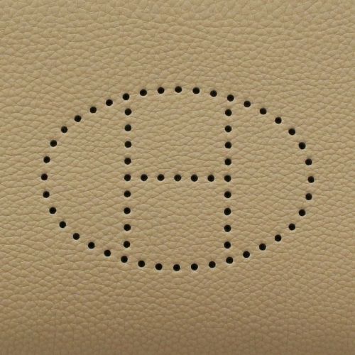 エルメス ウィドポッシュ ベージュドワイマール トゴ シルバー金具 B刻印 HERMES VIDE POCHES