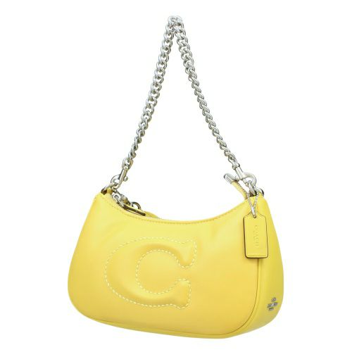 美品　COACH　ソーホー　ハンドバッグ　ワンショルダー　シグネチャー　イエロー 極美品】 COACHコーチ ソーホー シグネチャー ワンショルダー