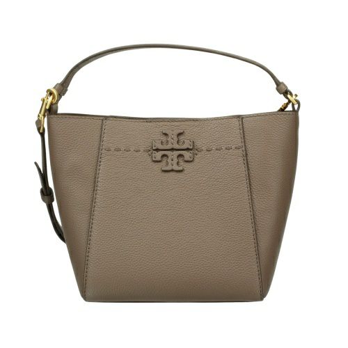 トリーバーチ ショルダーバッグ レディース MCGRAW SMALL BUCKET BAG ブラウン TORY BURCH 74956 963 SILVER MAPLE