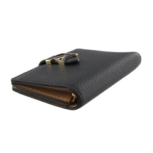 ルイヴィトン 二つ折り財布 LV ヴェルティカル ウォレット コンパクト ブラック LOUIS VUITTON M81561 ノワール