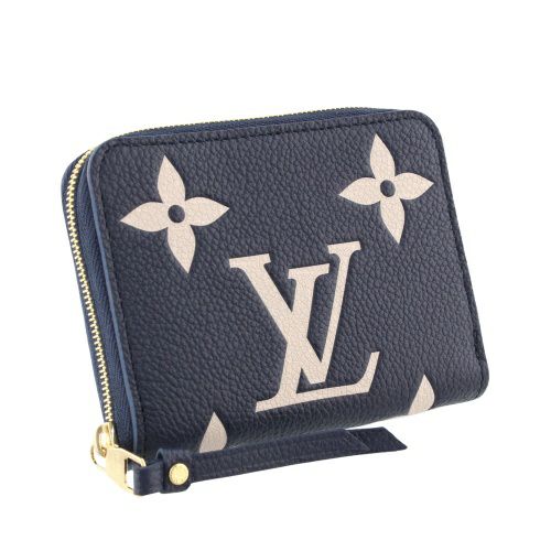 ルイヴィトン コインケース モノグラム アンプラント ジッピー・コイン パース ネイビー LOUIS VUITTON M83606 ネイビー ブルー  クレーム | GINZA LoveLove（ラブラブ）