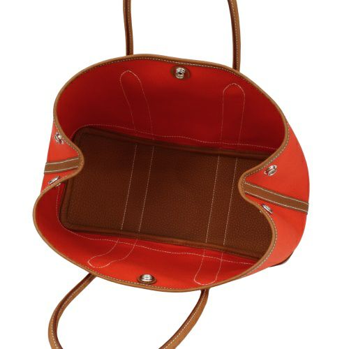 エルメス ガーデンパーティ30 TPM オランジュメカノ/ゴールド トワル