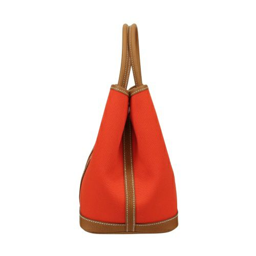 エルメス ガーデンパーティ30 TPM オランジュメカノ/ゴールド トワル