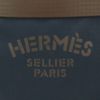 エルメス パンサージュグルーム ブルーネイビー/フュー トワルシェブロン/ブライドルレザー シルバー金具 B刻印 HERMES SAC DE PANSAGE GROOM