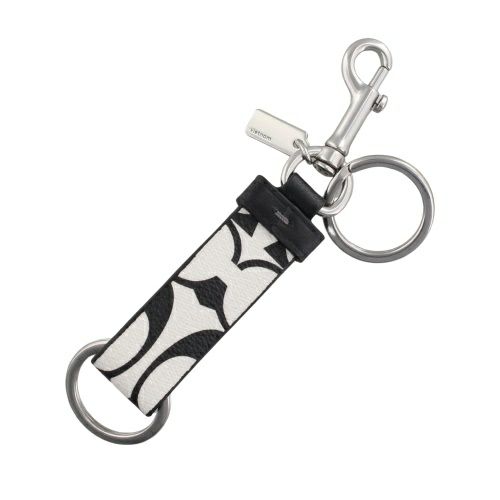 コーチ アウトレット キーリング レディース ブラック COACH OUTLET CP362 SVCAH ホワイトマルチ