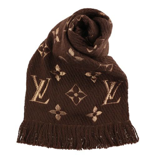 ルイヴィトン マフラー エシャルプ・ロゴマニアシャイン ブラウン  