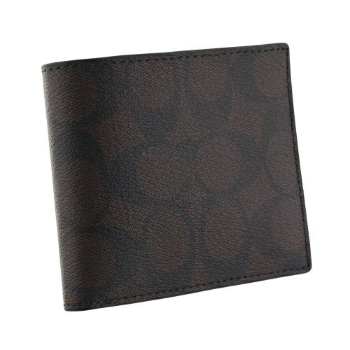 コーチ アウトレット 二つ折り財布 メンズ シグネチャー ブラウン COACH OUTLET 75006 MA/BR