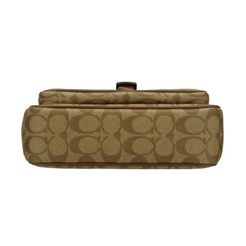 コーチ アウトレット ショルダーバッグ レディース ペース シグネチャー ブラウン COACH OUTLET CR131 SVWQ3 カーキサドル