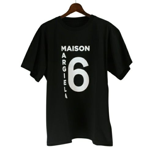 エムエム6 メゾンマルジェラ Tシャツ 半袖 レディース ブラック MM6 MAISON MARGIELA S52GC0249S24311 900 BLACK L ロゴ