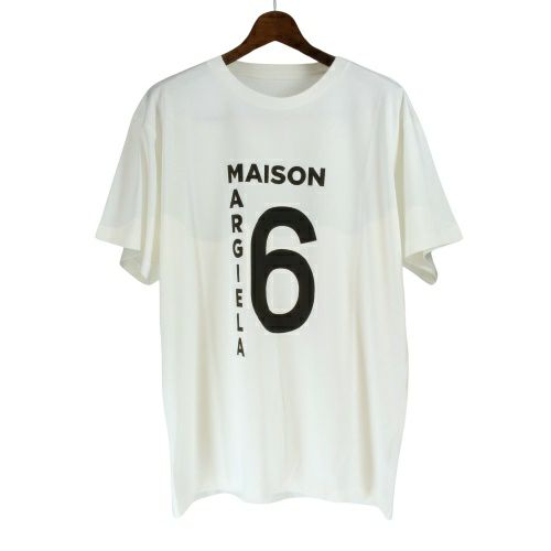 エムエム6 メゾンマルジェラ Tシャツ 半袖 レディース ホワイト MM6 MAISON MARGIELA S52GC0249S24311 101 WHITE L ロゴ