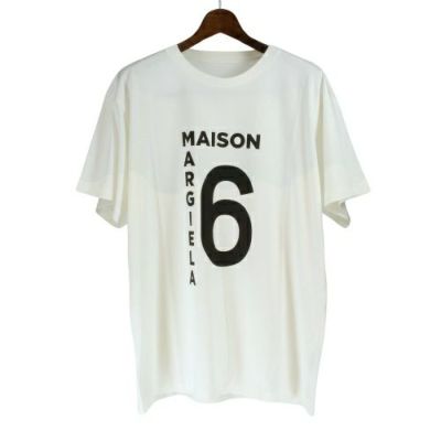 エムエム6 メゾンマルジェラ Tシャツ 半袖 レディース ホワイト MM6 MAISON MARGIELA S52GC0249S24311 101  WHITE M ロゴ | GINZA LoveLove（ラブラブ）