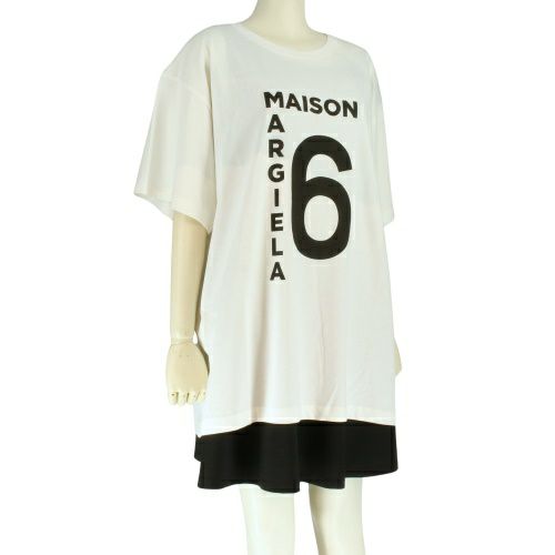 エムエム6 メゾンマルジェラ Tシャツ 半袖 レディース ホワイト MM6 