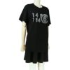 エムエム6 メゾンマルジェラ Tシャツ 半袖 レディース ブラック MM6 MAISON MARGIELA S52GC0277S24312 900 BLACK S ロゴ