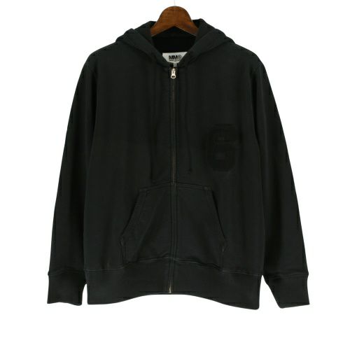 エムエム6 メゾンマルジェラ パーカー レディース ブラック MM6 MAISON MARGIELA S62GU0082S25337 900 BLACK XS ロゴ