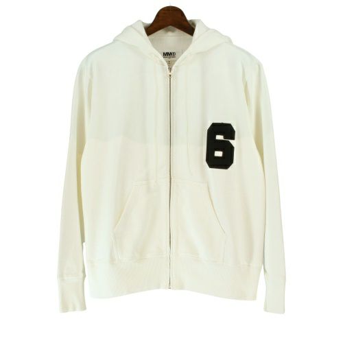 エムエム6 メゾンマルジェラ パーカー レディース ホワイト MM6 MAISON MARGIELA S62GU0082S25337 101 WHITE M ロゴ