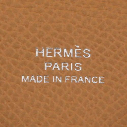 エルメス カードケース 名刺入れ カルヴィ ブラウン HERMES ゴールド 