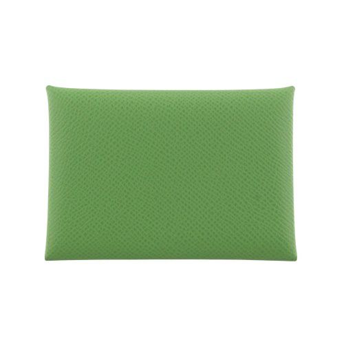 エルメス カードケース 名刺入れ カルヴィ デュオ グリーン HERMES ヴェールユッカ エプソン B刻印