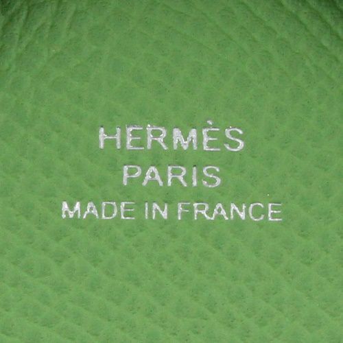 エルメス カードケース 名刺入れ カルヴィ デュオ グリーン HERMES ヴェールユッカ エプソン B刻印