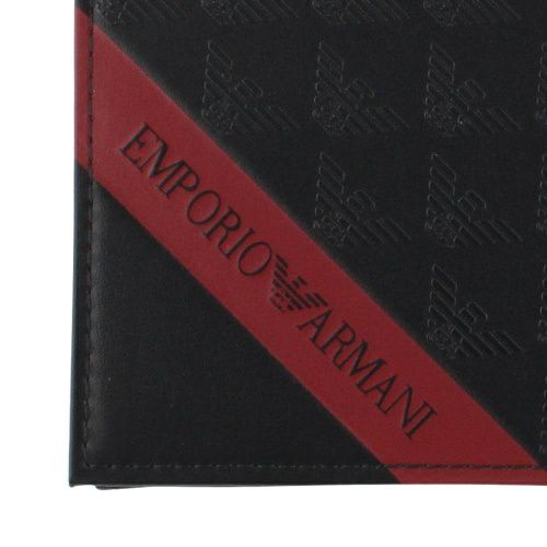 エンポリオアルマーニ 長財布 メンズ ブラック EMPORIO ARMANI Y4R170 YQ12V 80681 BLACK/RED