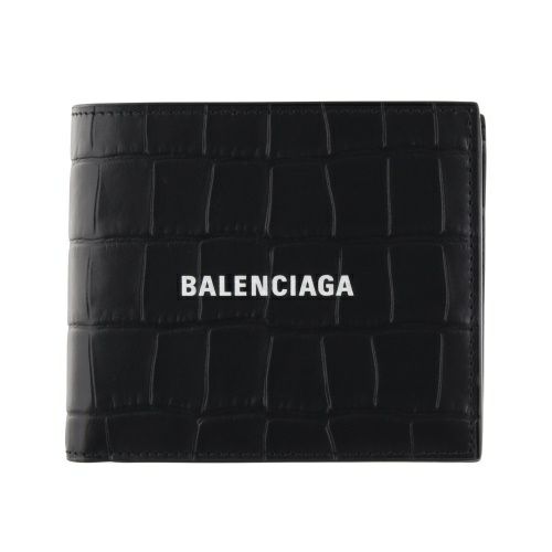 バレンシアガ 二つ折り財布 メンズ ブラック BALENCIAGA 594315 1ROP3 1000 BLACK/WHITE | GINZA  LoveLove（ラブラブ）