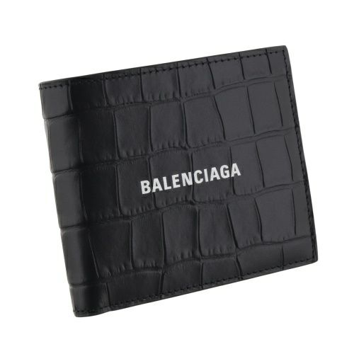 バレンシアガ 二つ折り財布 メンズ ブラック BALENCIAGA 594315 1ROP3  