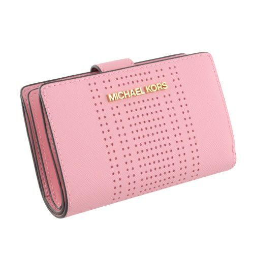 マイケルコース 二つ折り財布 レディース ジェット セット トラベル ピンク MICHAEL KORS 35S4GTVF6L CARNATION