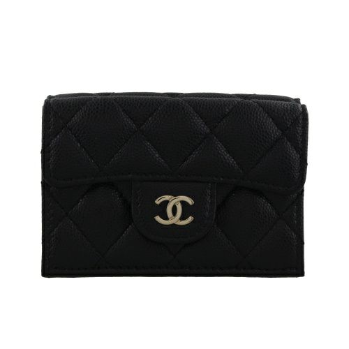 シャネル 三つ折り財布 レディース CHANEL AP0230 B10583 C3906 ブラック