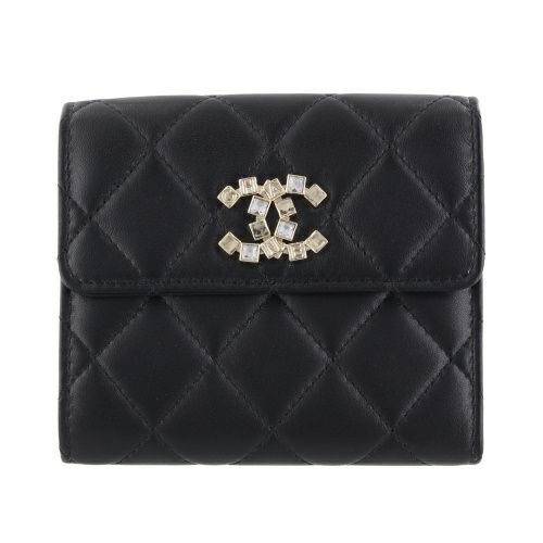 シャネル 三つ折り財布 レディース CHANEL AP3839 B15617 94305 ブラック | GINZA LoveLove（ラブラブ）