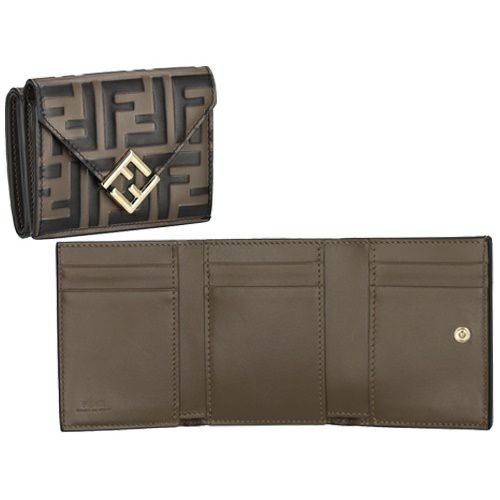 FENDI 三つ折り財布 ブラウン FENDI フェンディ 三つ折り財布 8M0480 ALV4 レディース FF