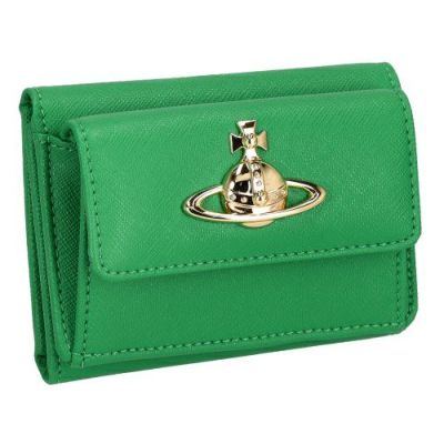 ヴィヴィアンウエストウッド 二つ折り財布 レディース グリーン Vivienne Westwood 5107004CU M401 BRIGHT  GREEN | GINZA LoveLove（ラブラブ）