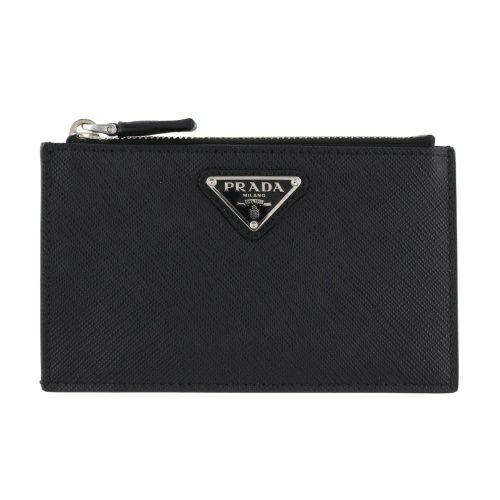 プラダ コインケース フラグメントケース レディース SAFFIANO TRIANGOLO ブラック PRADA 2MC086 QHH F0002  NERO | GINZA LoveLove（ラブラブ）