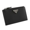 プラダ コインケース フラグメントケース レディース SAFFIANO TRIANGOLO ブラック PRADA 2MC086 QHH F0002 NERO