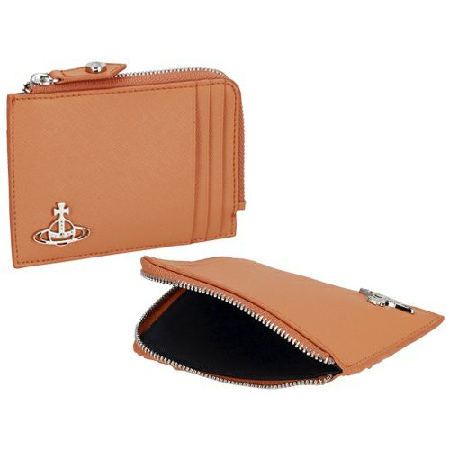 ヴィヴィアンウエストウッド コインケース フラグメントケース レディース SAFFIANO BIOGREEN オレンジ Vivienne Westwood 51120009U F401