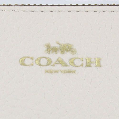 コーチ アウトレット ポーチ レディース ペブルド レザー コーナー ジップ リストレット COACH OUTLET CP483 IMCHK チョーク