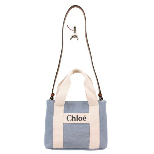 クロエ トートバッグ レディース Chloe Kids クロエ キッズ ミニトート ブルー CHLOE C20046 Z10 Denim Blue