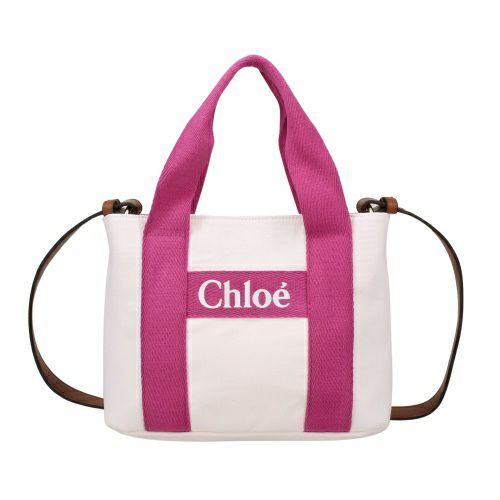 クロエ トートバッグ レディース Chloe Kids クロエ キッズ ミニトート ピンク CHLOE C20046 117 Offwhite