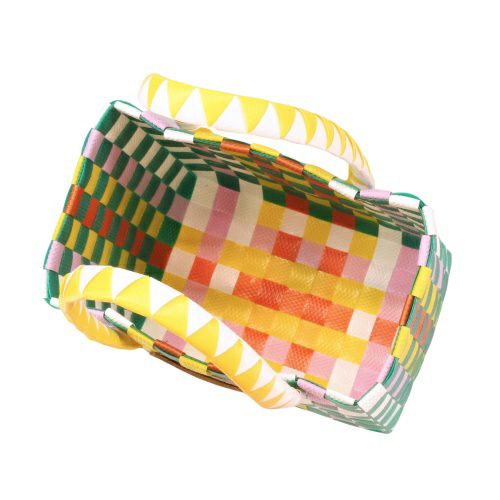 マルニ トートバッグ バスケットバッグ かごバッグ カゴ ロゴタグ レディース MARNI M00178M00IW 215 GREEN YELLOW