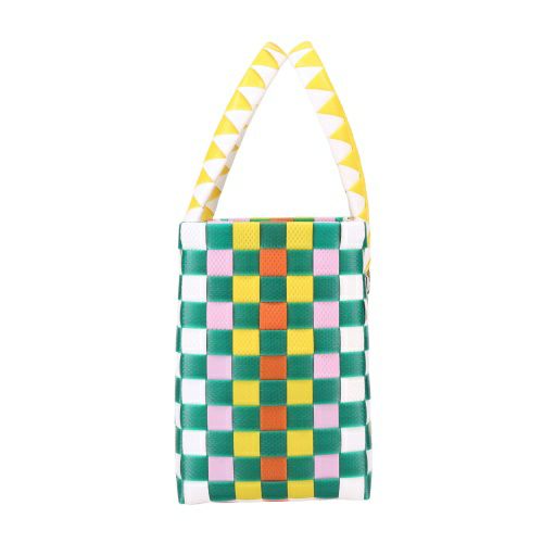 マルニ トートバッグ バスケットバッグ かごバッグ カゴ ロゴタグ レディース MARNI M00178M00IW 215 GREEN YELLOW