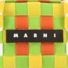 マルニ トートバッグ バスケットバッグ かごバッグ カゴ ロゴタグ レディース MARNI M00178M00IW 536 L.GREEN YELLOW