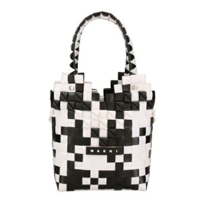 マルニ トートバッグ バスケットバッグ かごバッグ カゴ ロゴタグ レディース MARNI M00637 0M100