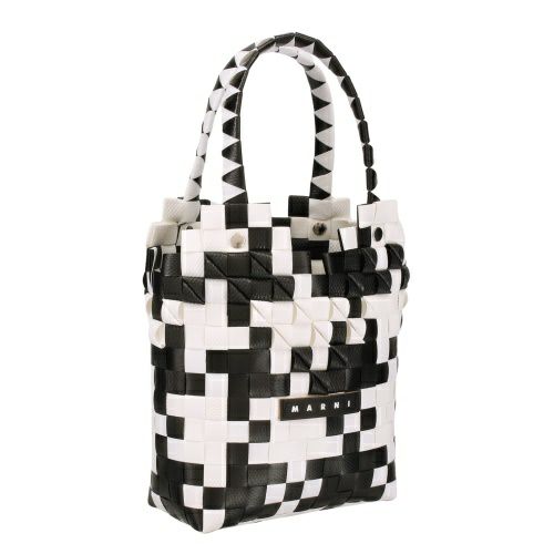 マルニ トートバッグ バスケットバッグ かごバッグ カゴ ロゴタグ レディース MARNI M00637 0M100