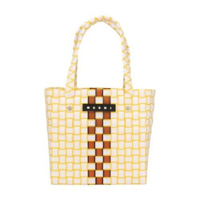 マルニ トートバッグ バスケットバッグ かごバッグ カゴ ロゴタグ レディース MARNI M00638 0M100