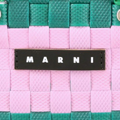 マルニ トートバッグ バスケットバッグ かごバッグ カゴ ロゴタグ レディース MARNI M00816MW81F 535 GREEN