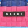 マルニ トートバッグ バスケットバッグ かごバッグ カゴ ロゴタグ レディース MARNI M00816MW81F 846 BLUE WHITE