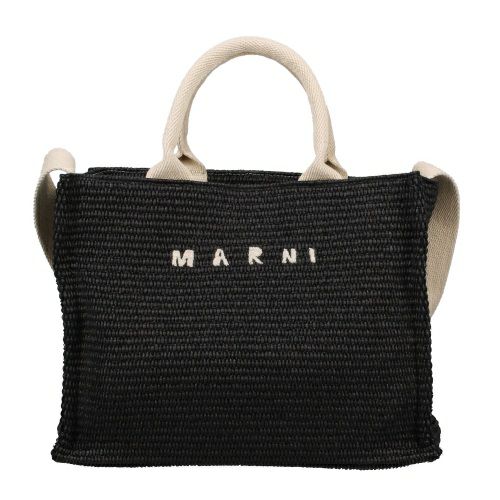 マルニ トートバッグ かごバッグ カゴ レディース ブラック MARNI SHMP0077U0 P3860 Z1Q44 BLACK NATURAL