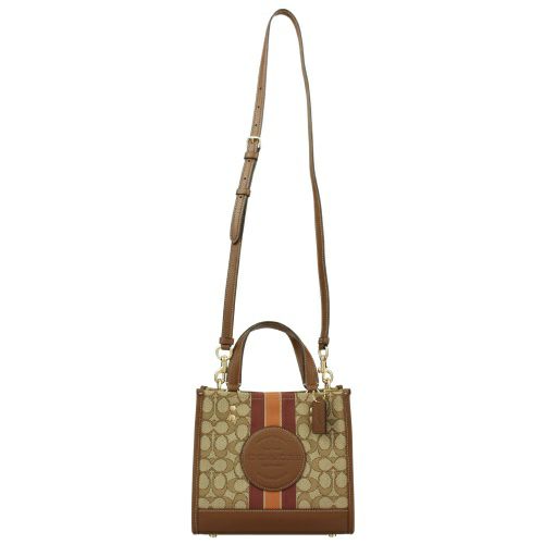 コーチ アウトレット トートバッグ レディース シグネチャー ブラウン COACH OUTLET C8417 IMVGB カーキ サドルマルチ